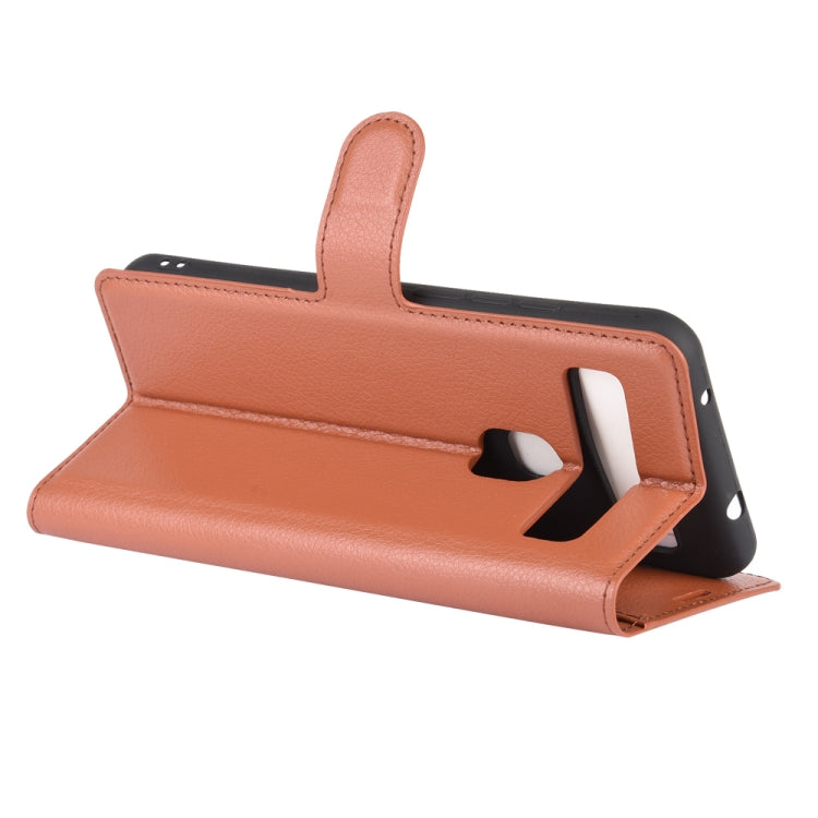 For TCL 10L Litchi Texture Horizontal Flip Protective Case with Holder & Card Slots & Wallet