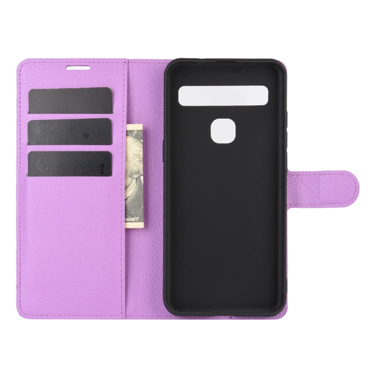For TCL 10L Litchi Texture Horizontal Flip Protective Case with Holder & Card Slots & Wallet