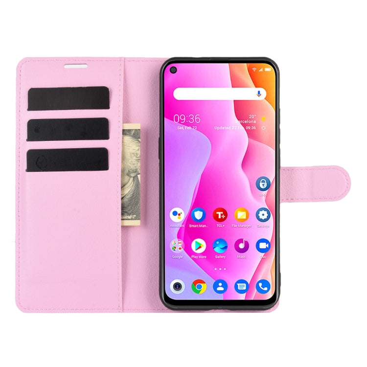 For TCL 10L Litchi Texture Horizontal Flip Protective Case with Holder & Card Slots & Wallet