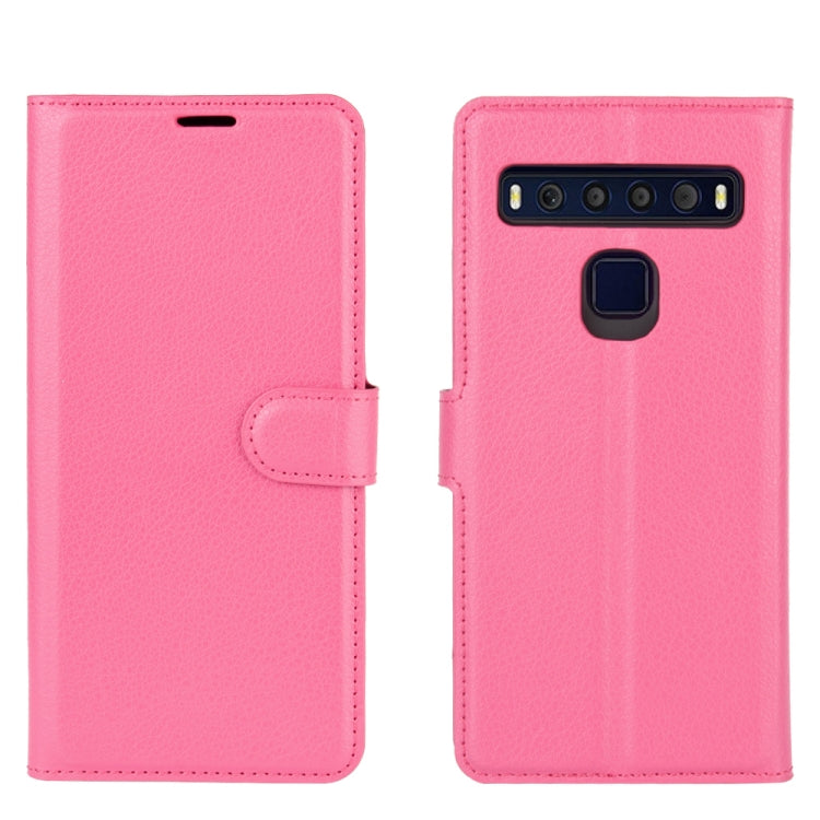 For TCL 10L Litchi Texture Horizontal Flip Protective Case with Holder & Card Slots & Wallet