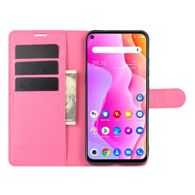 For TCL 10L Litchi Texture Horizontal Flip Protective Case with Holder & Card Slots & Wallet