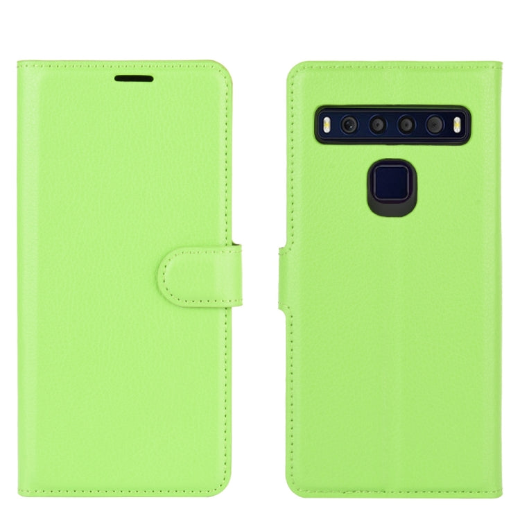 For TCL 10L Litchi Texture Horizontal Flip Protective Case with Holder & Card Slots & Wallet