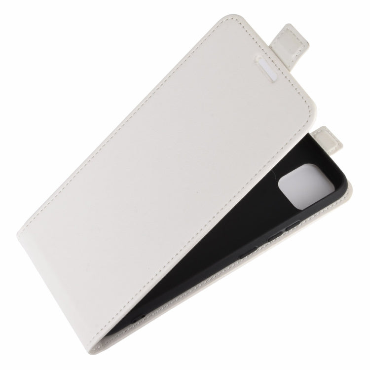 For OPPO Realme C11 R64 Texture Single Vertical Flip Leather Protective Case with Card Slots & Photo Frame(White)