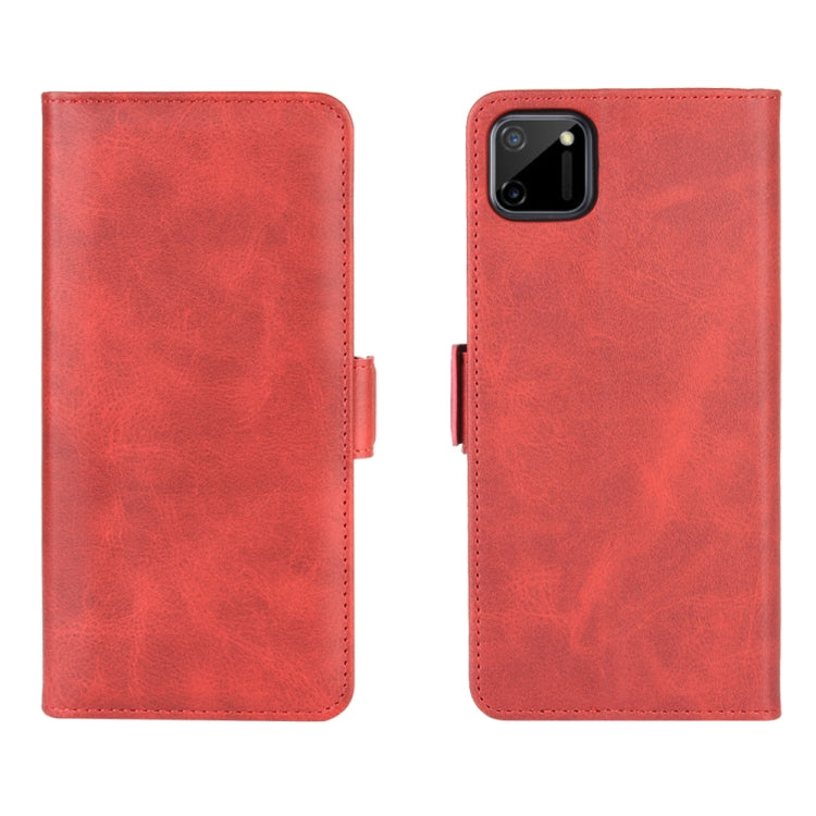 For OPPO Realme C11 Dual-side Magnetic Buckle Horizontal Flip Leather Case with Holder & Card Slots & Wallet