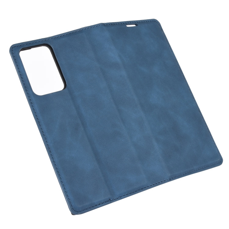 For Samsung Galaxy Note20 Ultra Retro-skin Business Magnetic Suction Leather Case with Holder & Card Slots & Wallet