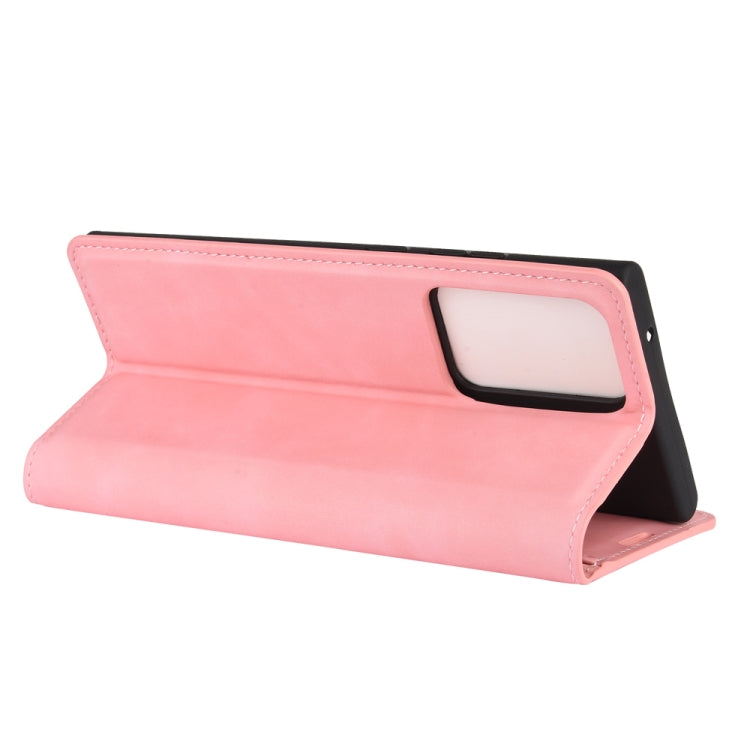For Samsung Galaxy Note20 Ultra Retro-skin Business Magnetic Suction Leather Case with Holder & Card Slots & Wallet