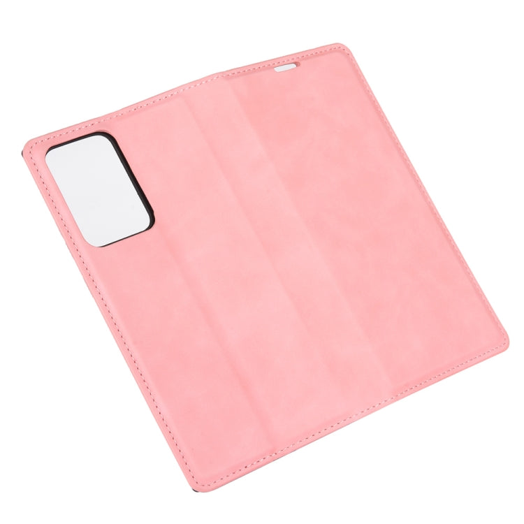 For Samsung Galaxy Note20 Ultra Retro-skin Business Magnetic Suction Leather Case with Holder & Card Slots & Wallet