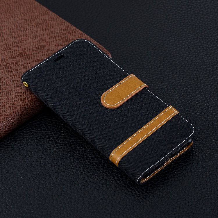 Color Matching Denim Texture Leather Case for Galaxy  S10e , with Holder & Card Slots & Wallet & Lanyard