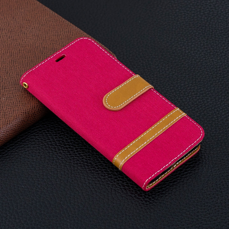 Color Matching Denim Texture Leather Case for Galaxy  S10e , with Holder & Card Slots & Wallet & Lanyard