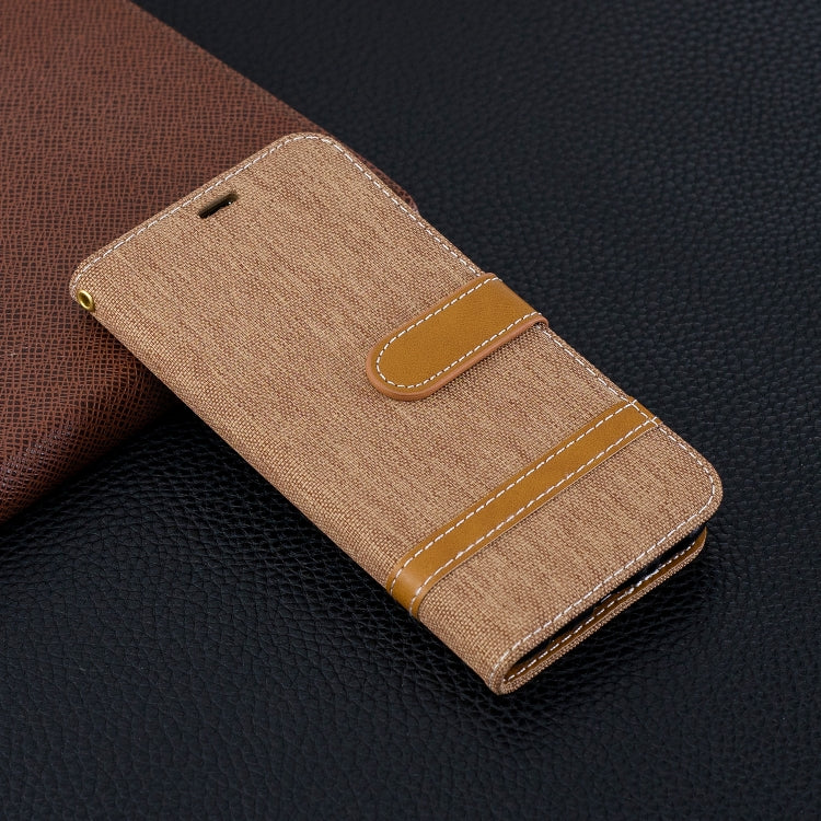 Color Matching Denim Texture Leather Case for Galaxy  S10e , with Holder & Card Slots & Wallet & Lanyard