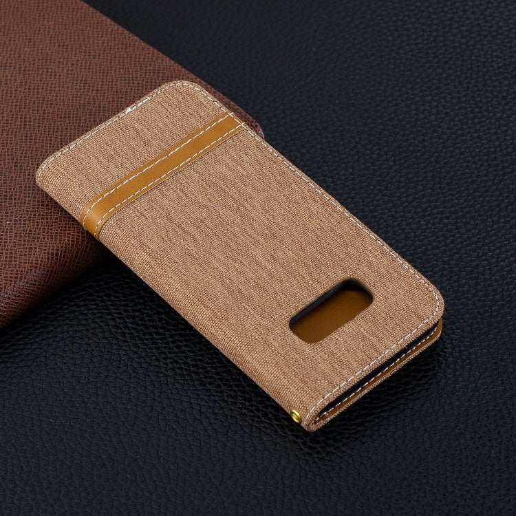 Color Matching Denim Texture Leather Case for Galaxy  S10e , with Holder & Card Slots & Wallet & Lanyard