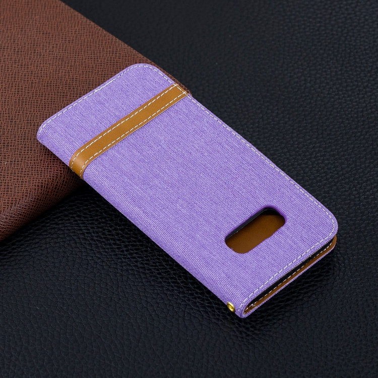Color Matching Denim Texture Leather Case for Galaxy  S10e , with Holder & Card Slots & Wallet & Lanyard