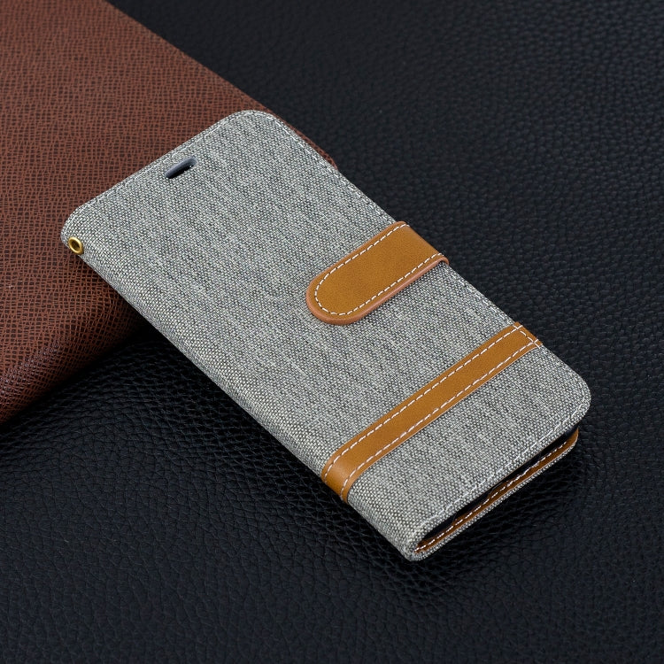 Color Matching Denim Texture Leather Case for Galaxy  S10e , with Holder & Card Slots & Wallet & Lanyard