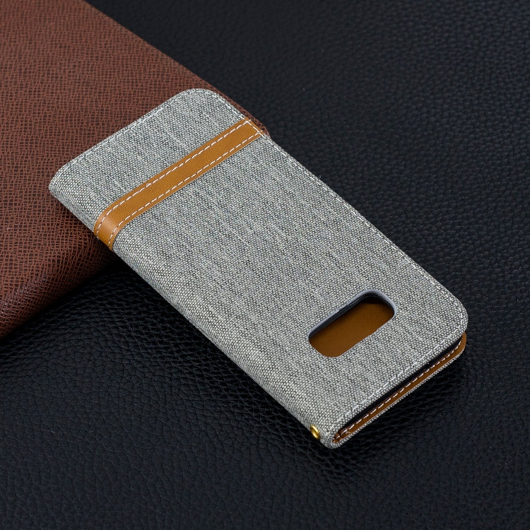 Color Matching Denim Texture Leather Case for Galaxy  S10e , with Holder & Card Slots & Wallet & Lanyard