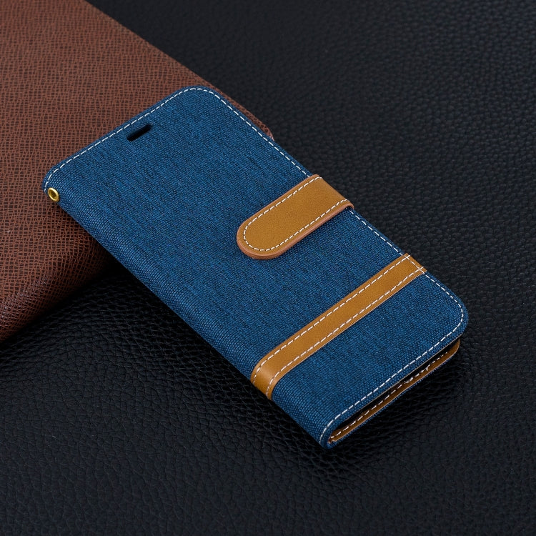 Color Matching Denim Texture Leather Case for Galaxy  S10e , with Holder & Card Slots & Wallet & Lanyard
