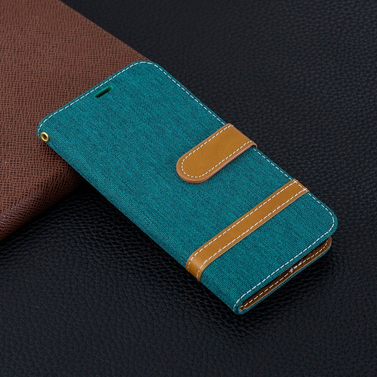 Color Matching Denim Texture Leather Case for Galaxy  S10e , with Holder & Card Slots & Wallet & Lanyard