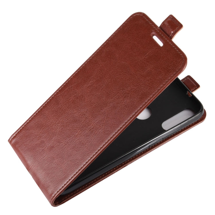 For Motorola Moto E 2020 R64 Texture Single Vertical Flip Leather Protective Case with Card Slots & Photo Frame