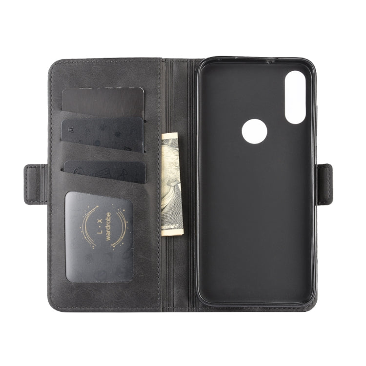For Motorola Moto E 2020 Dual-side Magnetic Buckle Horizontal Flip Leather Case with Holder & Card Slots & Wallet