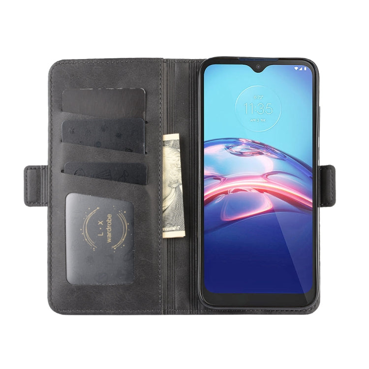 For Motorola Moto E 2020 Dual-side Magnetic Buckle Horizontal Flip Leather Case with Holder & Card Slots & Wallet