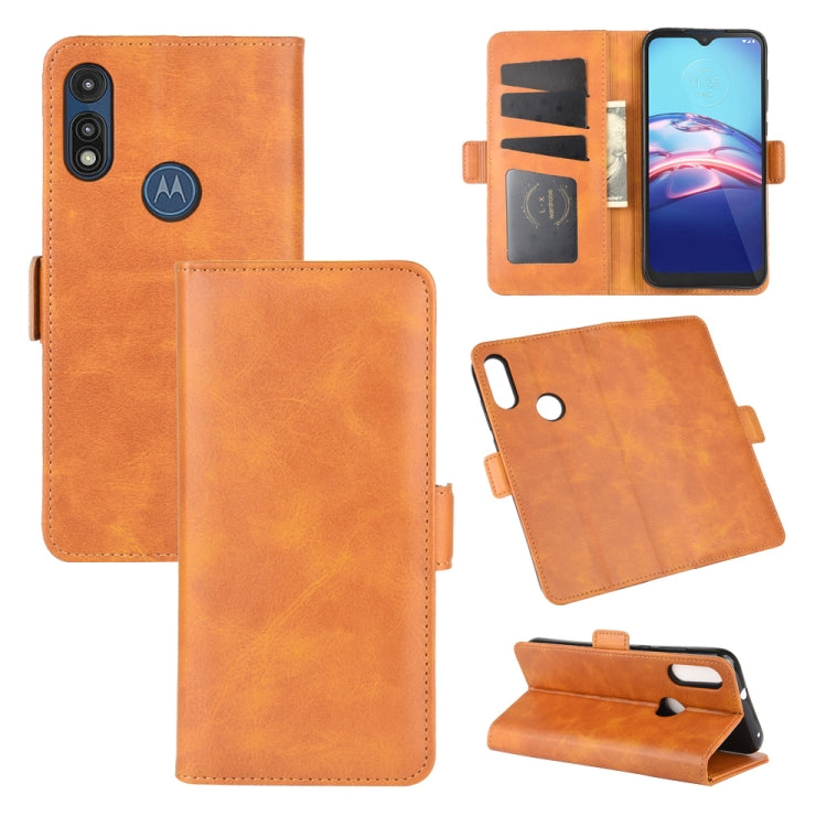 For Motorola Moto E 2020 Dual-side Magnetic Buckle Horizontal Flip Leather Case with Holder & Card Slots & Wallet