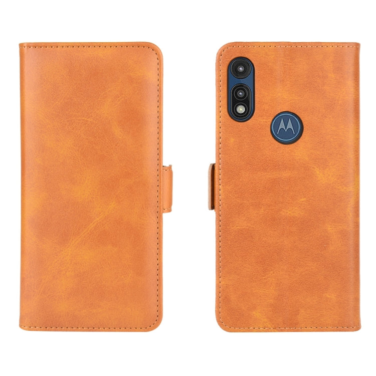 For Motorola Moto E 2020 Dual-side Magnetic Buckle Horizontal Flip Leather Case with Holder & Card Slots & Wallet
