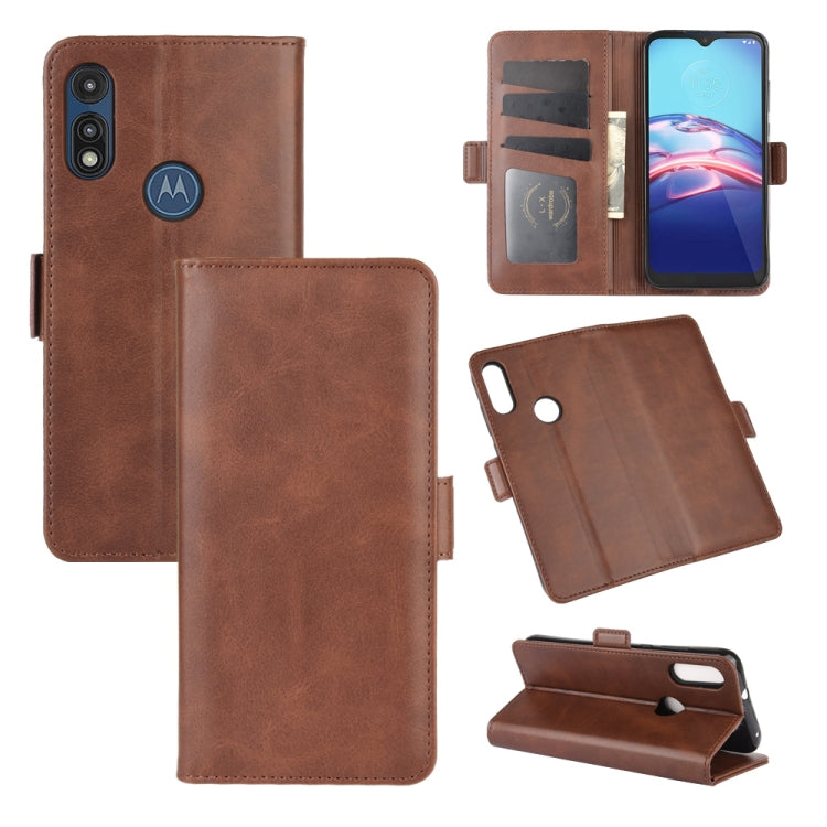 For Motorola Moto E 2020 Dual-side Magnetic Buckle Horizontal Flip Leather Case with Holder & Card Slots & Wallet