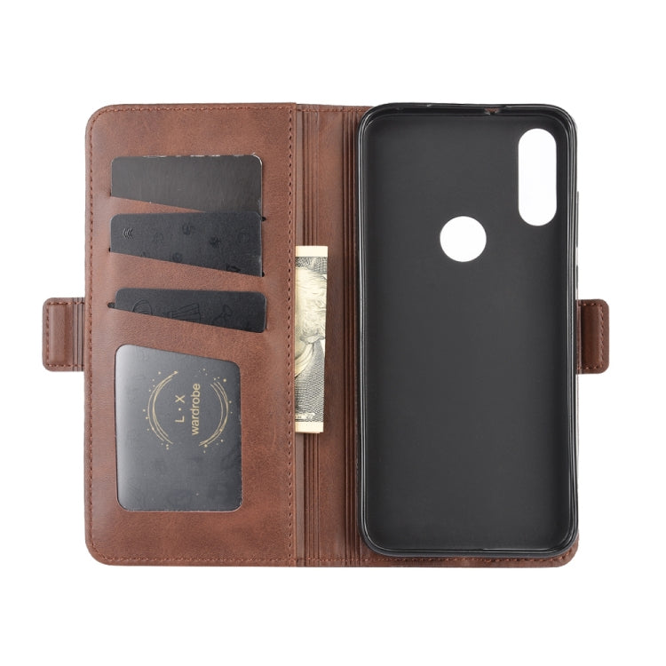 For Motorola Moto E 2020 Dual-side Magnetic Buckle Horizontal Flip Leather Case with Holder & Card Slots & Wallet