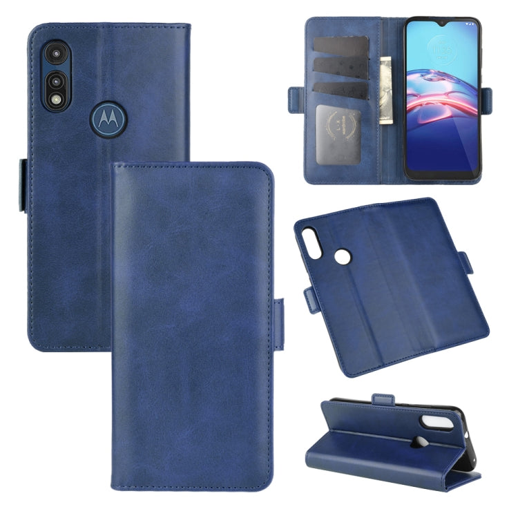 For Motorola Moto E 2020 Dual-side Magnetic Buckle Horizontal Flip Leather Case with Holder & Card Slots & Wallet
