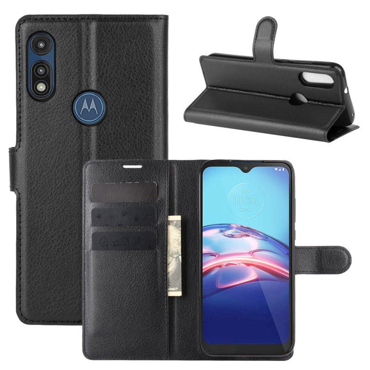 For Motorola Moto E 2020 Litchi Texture Horizontal Flip Protective Case with Holder & Card Slots & Wallet