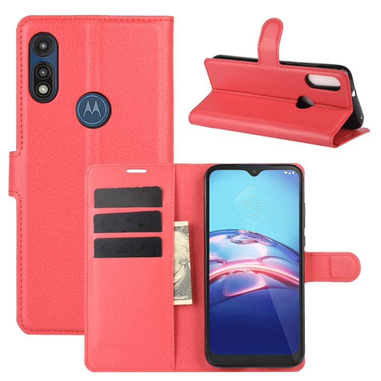 For Motorola Moto E 2020 Litchi Texture Horizontal Flip Protective Case with Holder & Card Slots & Wallet