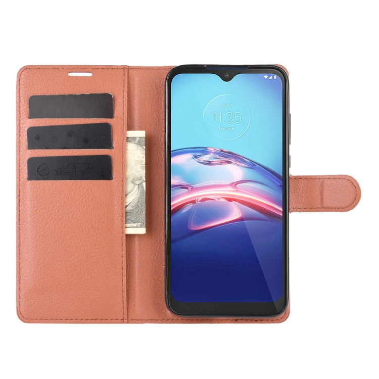 For Motorola Moto E 2020 Litchi Texture Horizontal Flip Protective Case with Holder & Card Slots & Wallet