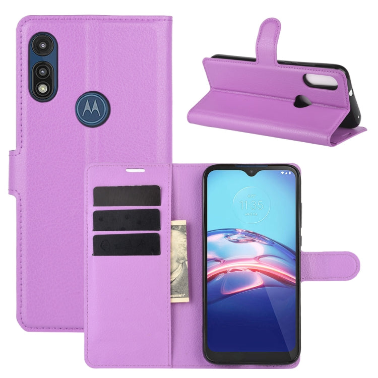 For Motorola Moto E 2020 Litchi Texture Horizontal Flip Protective Case with Holder & Card Slots & Wallet