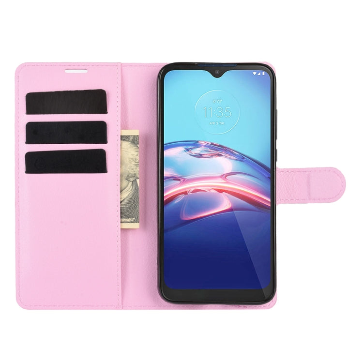 For Motorola Moto E 2020 Litchi Texture Horizontal Flip Protective Case with Holder & Card Slots & Wallet