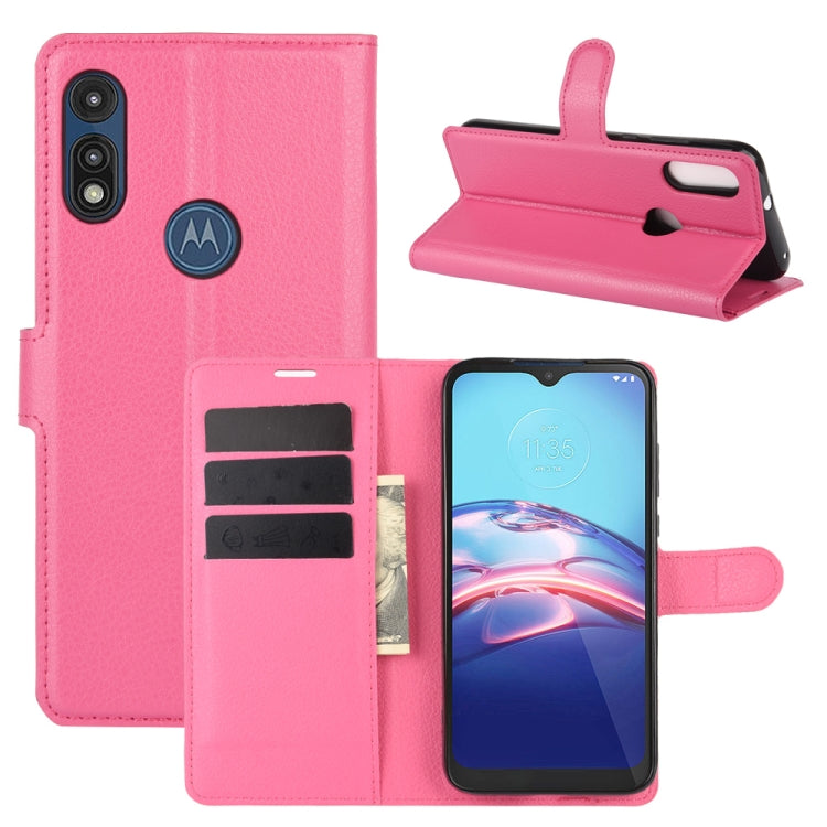 For Motorola Moto E 2020 Litchi Texture Horizontal Flip Protective Case with Holder & Card Slots & Wallet
