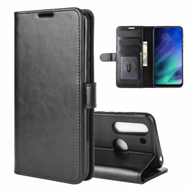 For Motorola One Fusion R64 Texture Single Horizontal Flip Protective Case with Holder & Card Slots & Wallet& Photo Frame