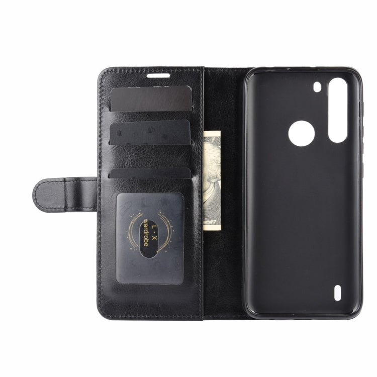 For Motorola One Fusion R64 Texture Single Horizontal Flip Protective Case with Holder & Card Slots & Wallet& Photo Frame