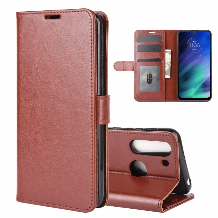 For Motorola One Fusion R64 Texture Single Horizontal Flip Protective Case with Holder & Card Slots & Wallet& Photo Frame