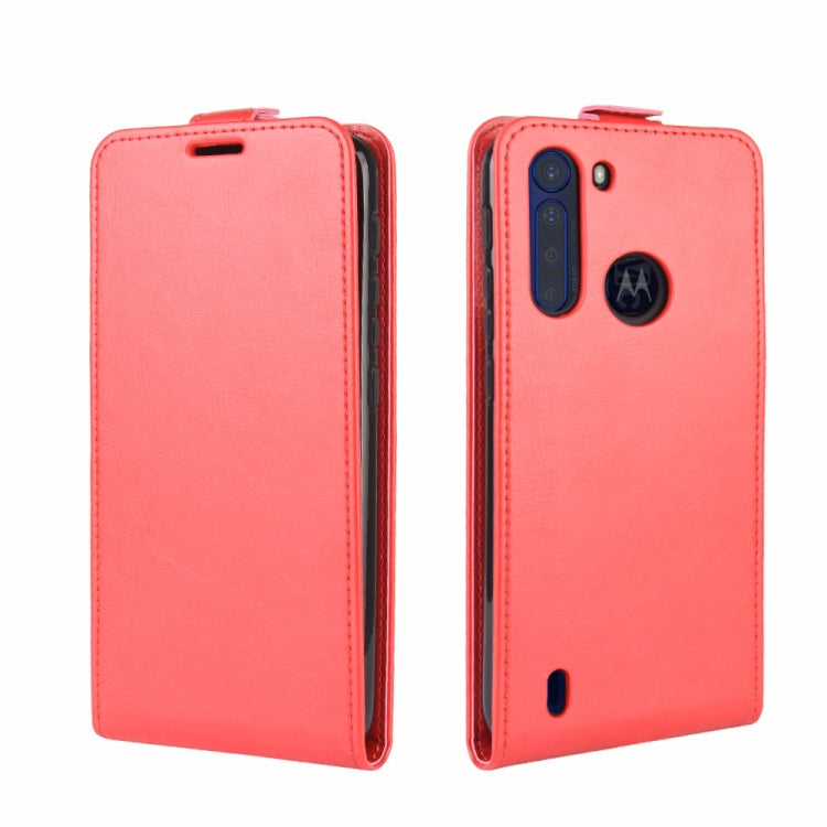For Motorola One Fusion R64 Texture Single Vertical Flip Leather Protective Case with Card Slots & Photo Frame
