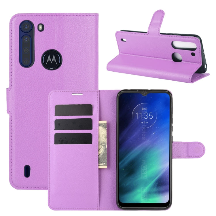 For Motorola One Fusion Litchi Texture Horizontal Flip Protective Case with Holder & Card Slots & Wallet