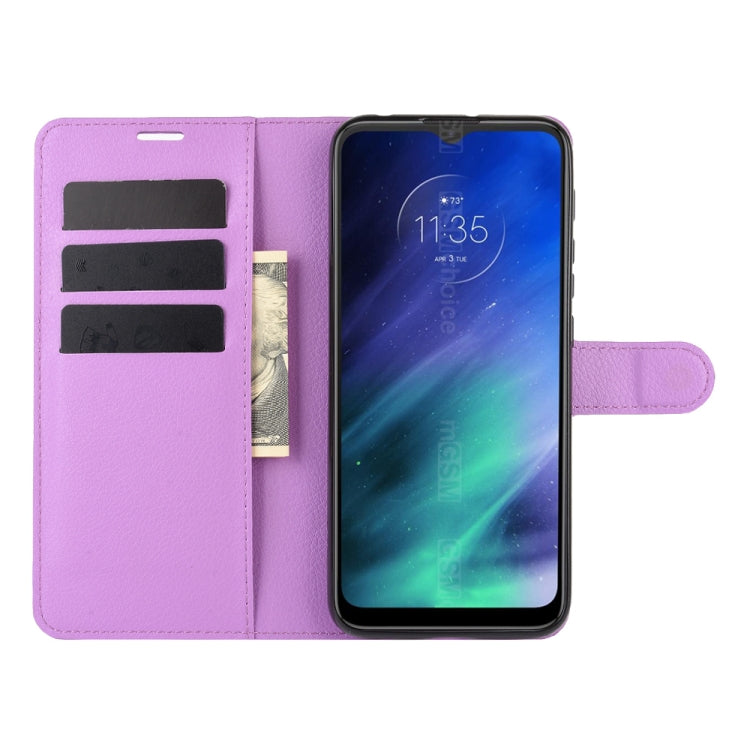 For Motorola One Fusion Litchi Texture Horizontal Flip Protective Case with Holder & Card Slots & Wallet