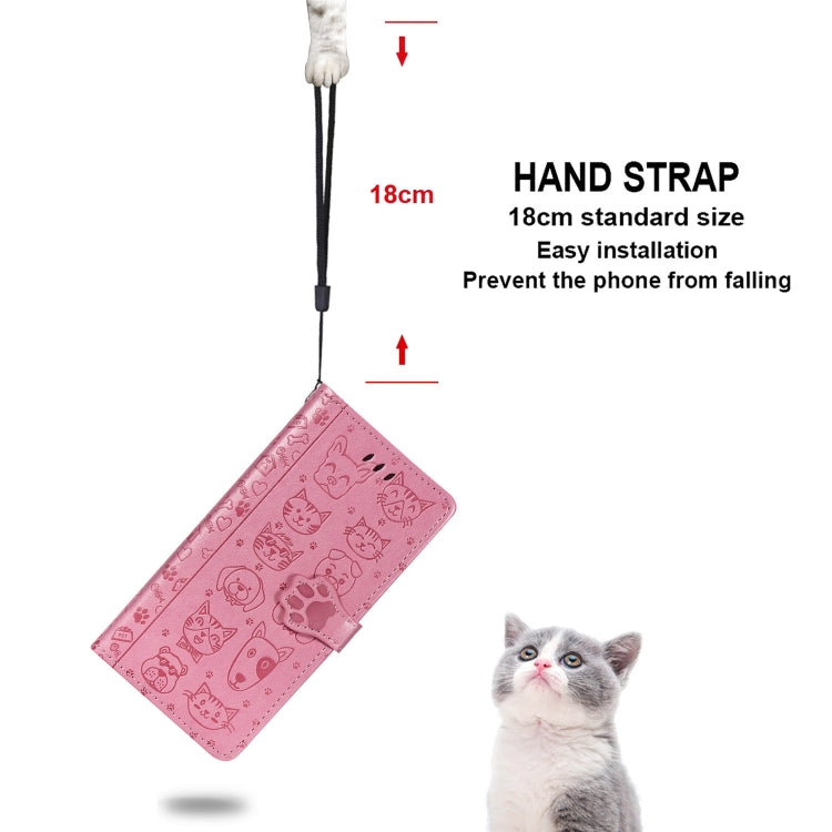 For Xiaomi Redmi 9A Cute Cat and Dog Embossed Horizontal Flip Leather Case with Holder & Card Slots & Wallet & Lanyard