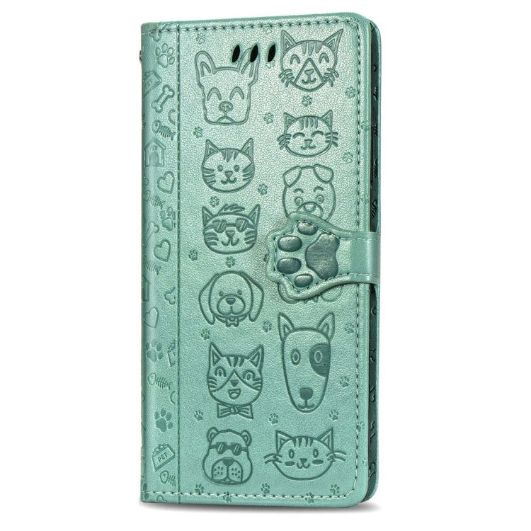 For Xiaomi Redmi 9A Cute Cat and Dog Embossed Horizontal Flip Leather Case with Holder & Card Slots & Wallet & Lanyard