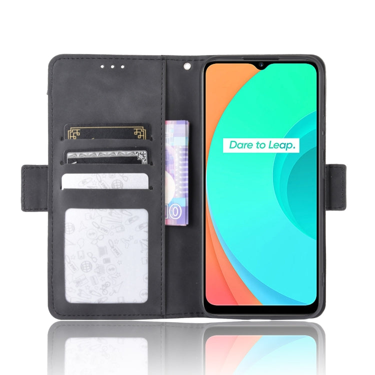 For OPPO Realme C11 Wallet Style Skin Feel Calf Pattern Leather Case with Separate Card Slot