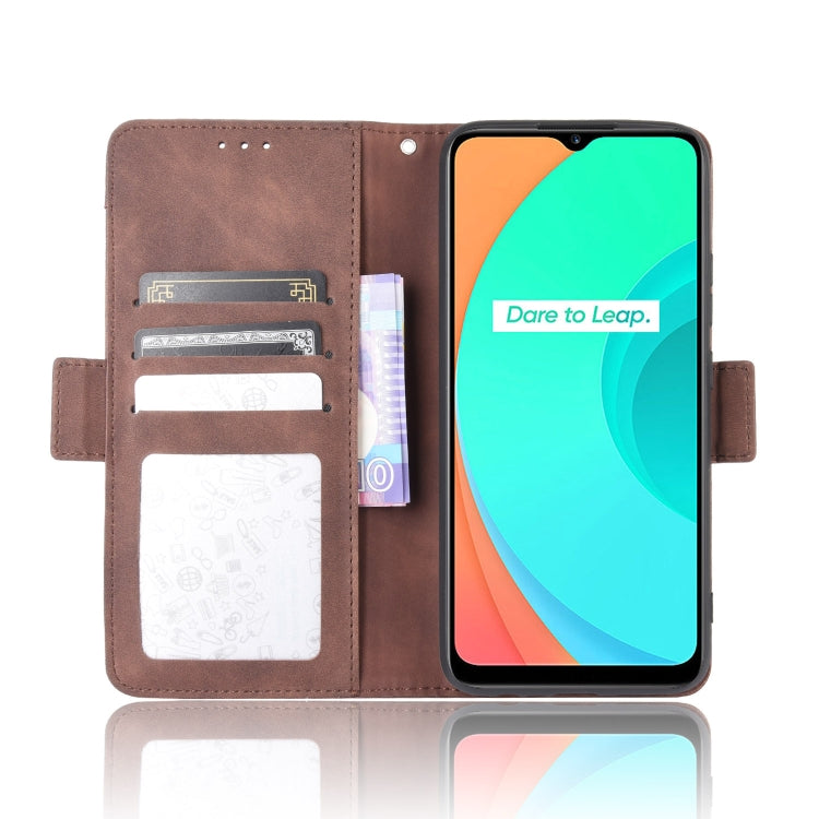 For OPPO Realme C11 Wallet Style Skin Feel Calf Pattern Leather Case with Separate Card Slot