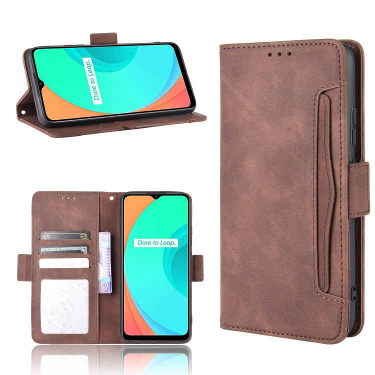 For OPPO Realme C11 Wallet Style Skin Feel Calf Pattern Leather Case with Separate Card Slot