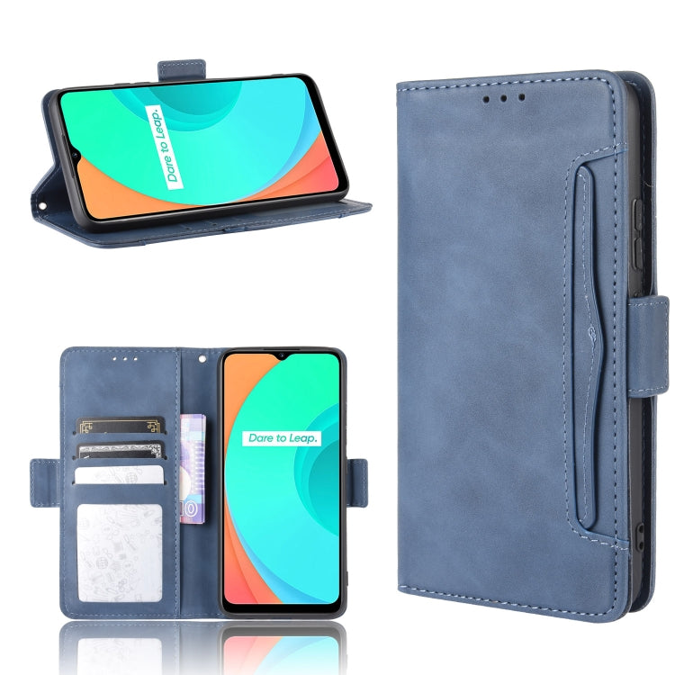 For OPPO Realme C11 Wallet Style Skin Feel Calf Pattern Leather Case with Separate Card Slot