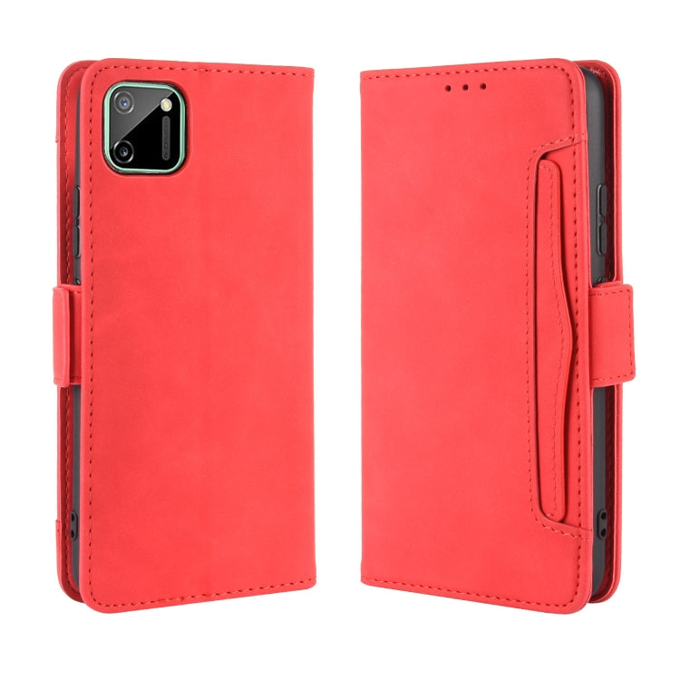 For OPPO Realme C11 Wallet Style Skin Feel Calf Pattern Leather Case with Separate Card Slot
