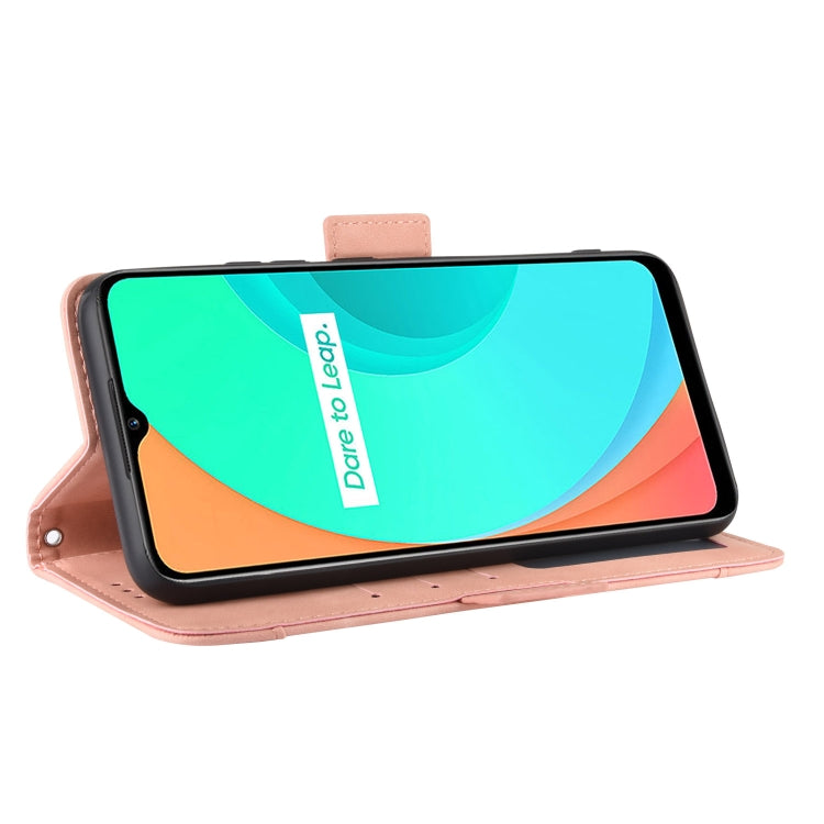 For OPPO Realme C11 Wallet Style Skin Feel Calf Pattern Leather Case with Separate Card Slot