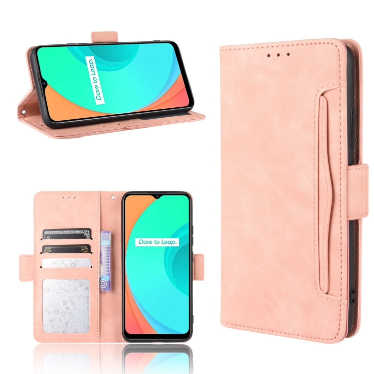 For OPPO Realme C11 Wallet Style Skin Feel Calf Pattern Leather Case with Separate Card Slot