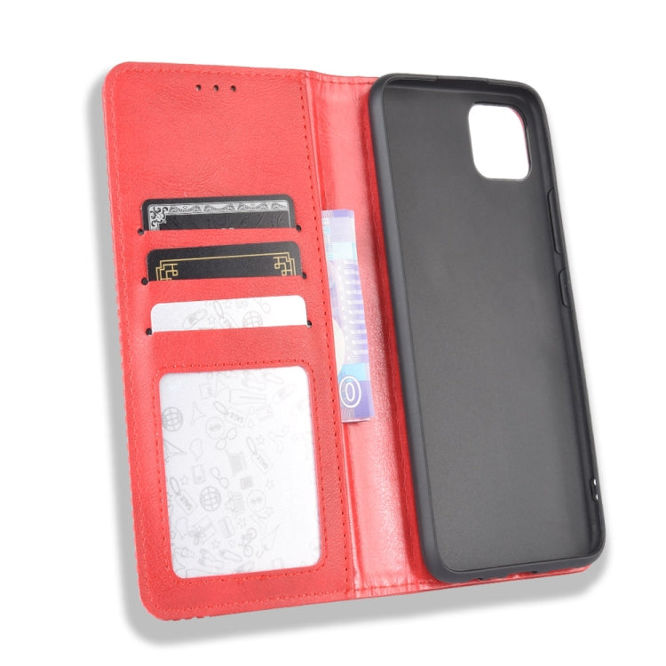 For OPPO Realme C11 Magnetic Buckle Retro Crazy Horse Texture Horizontal Flip Leather Case with Holder & Card Slots & Photo Frame